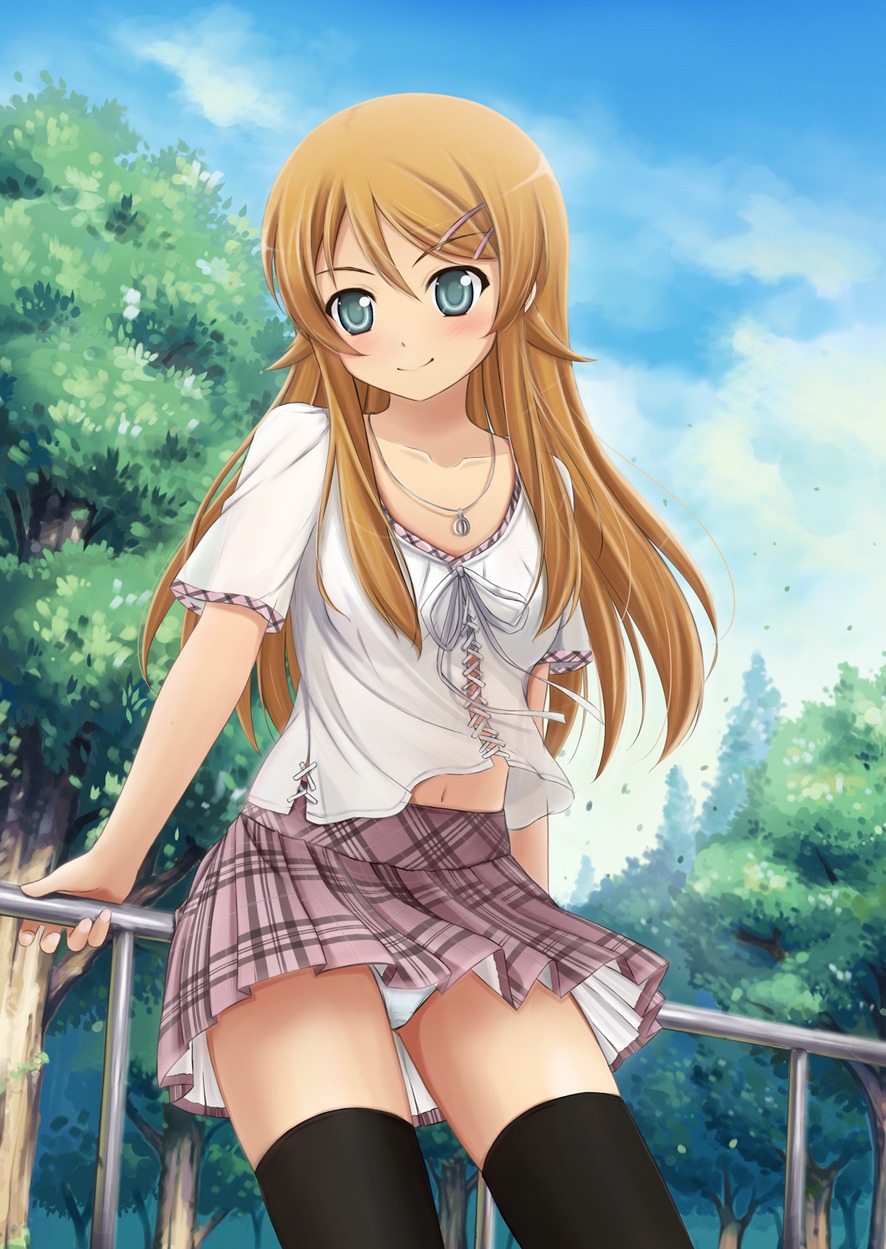 Anime girl in mini skirt